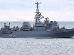 Появились фото подбитого в Севастополе корабля РФ