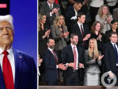  Скучная  Мелания и Иванка в костюме  старого телевизора : женщин семьи Трампа высмеяли из-за неудачных образов в Конгрессе.