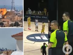 Матч Евролиги в Абу-Даби был остановлен из-за взрывов неподалеку.