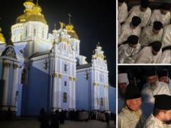 В Киеве при участии духовенства ПЦУ и верующих проходит прощание с Патриархом Филаретом. Фото и видео