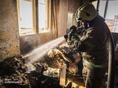 В Харькове женщина погибла, выпрыгнув из окна 13 этажа во время пожара