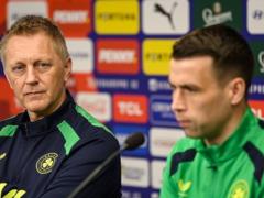 Hallgrimsson bows his head to Coleman after a dramatic volley of Ireland