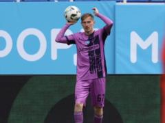Luchkevich turning to the starting warehouse Epicenter for the match against Oleksandriya