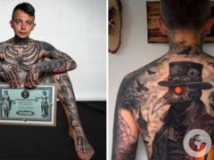 Превзошел Zombie Boy: медик из Дрогобыча набил 230 татуировок костей и установил мировой рекорд.