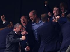 Prince William celebrated Aston Valley s historic triumph at the European League final