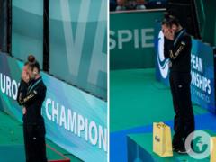 Поступок украинских гимнасток во время гимна России на чемпионате Европы в Болгарии попал на видео
