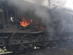 Под Запорожьем российский дрон поразил электровоз Укрзализницы