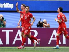 Switzerland, with Manzambi s double, mastered the late rout of Bosnia and Herzegovina