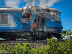 В Закарпатье во время движения загорелся дизель-поезд