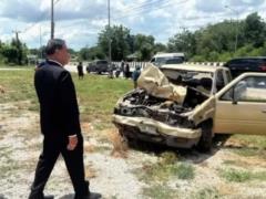 In Thailand, a boy ran over monks, killing eight