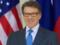 US Secretary of Energy Rick Perry canceled a visit to Ukraine