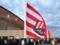  Атлетико  сшил огромный клубный флаг и поднял его эмблемой вверх тормашками