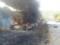 In Venezuela on the road burned bus