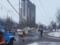 In Kiev, BMW crashed into the post by stopping trolleybuses