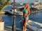 Irina Fedishin in mini-shorts and a blue bikini showed where she went on vacation