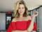 Stasya Rovinskaya in a playful top and tight skirt boasted a slender figure