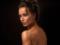 Ksenia Mishina at the black monokina was poked with a lifted figure