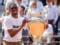 Dembele introduced the European Cup Trophy on Roland Garros